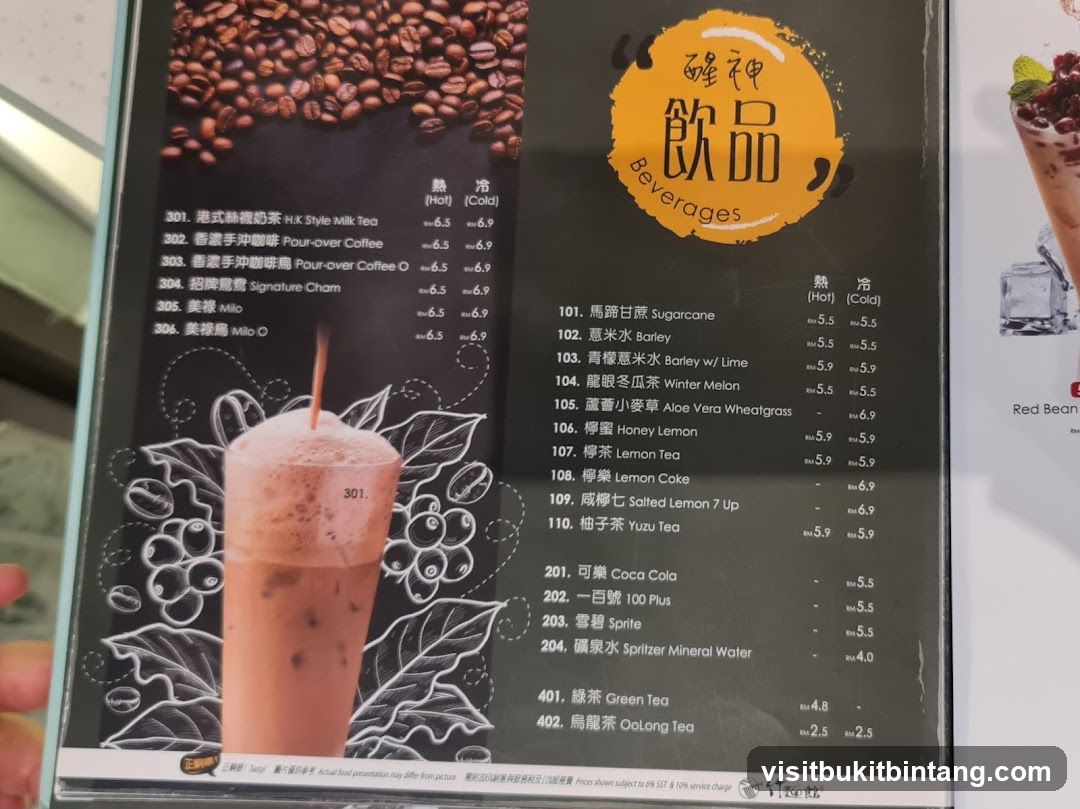 Beverages Menu