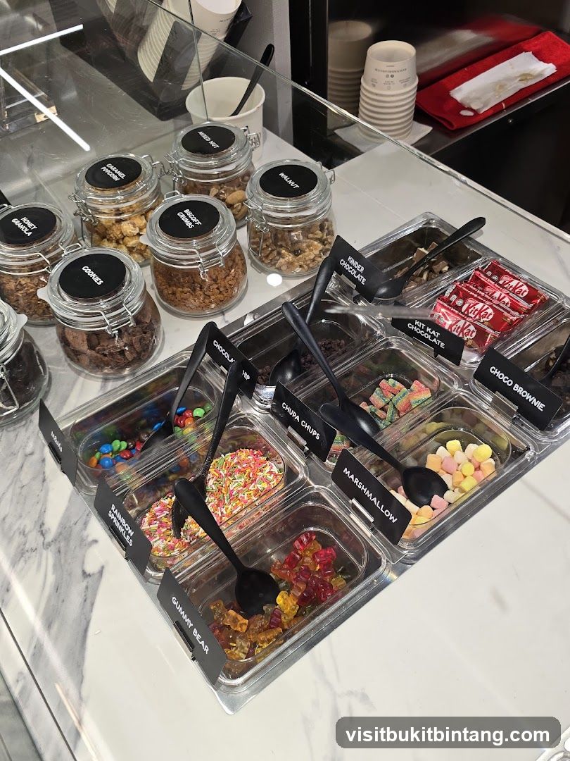 Dessert Toppings Display