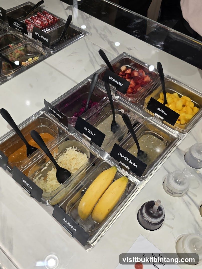 Dessert Toppings Display