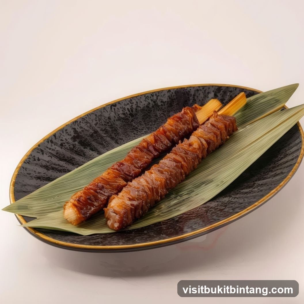Two skewers of grilled meat