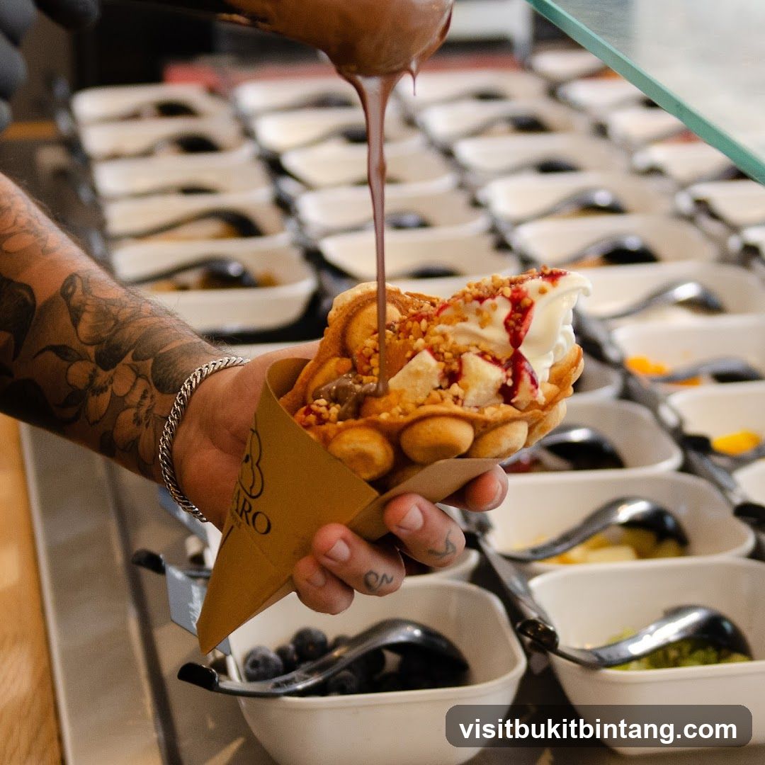 Bubble Waffle Being Prepared