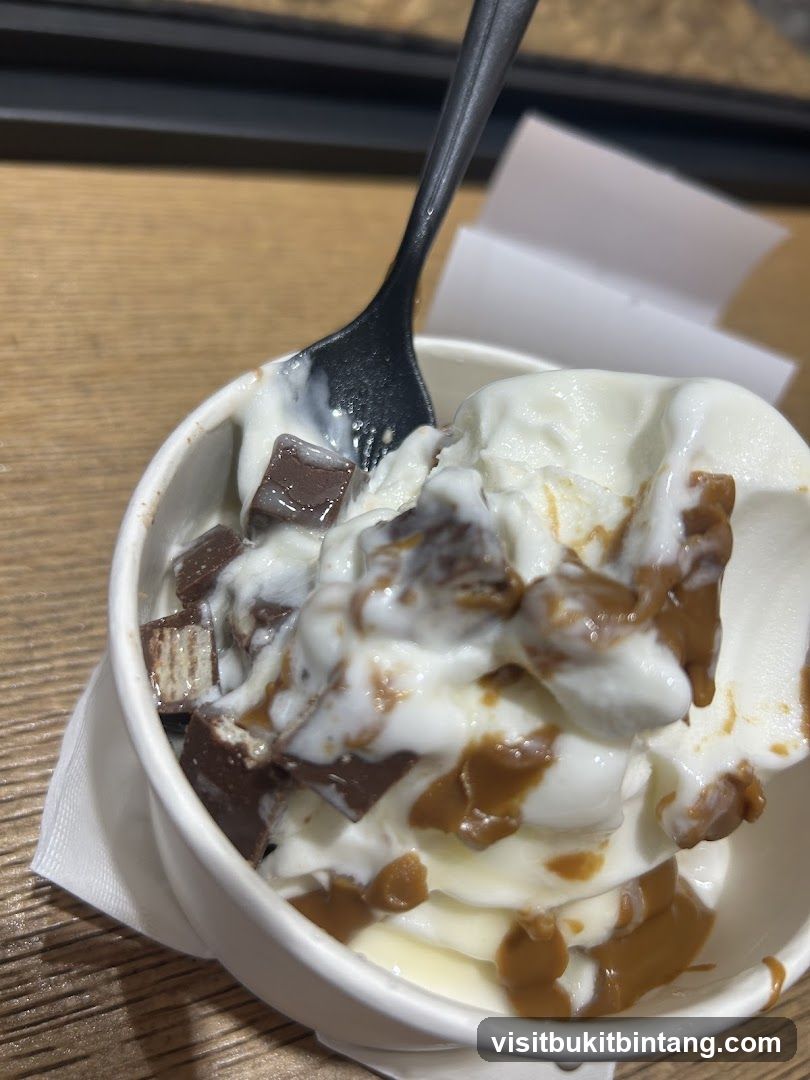 Ice cream with toppings
