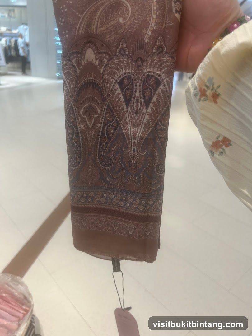 Brown Paisley Patterned Fabric