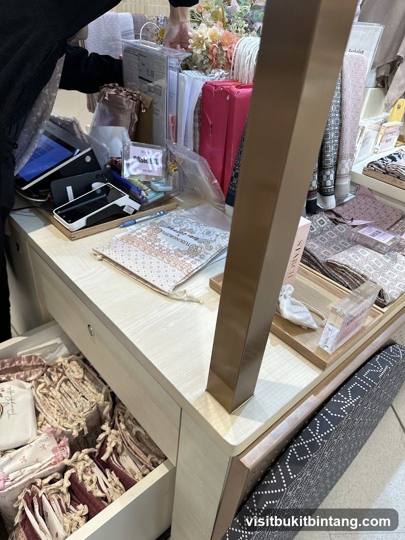Retail Counter with Merchandise