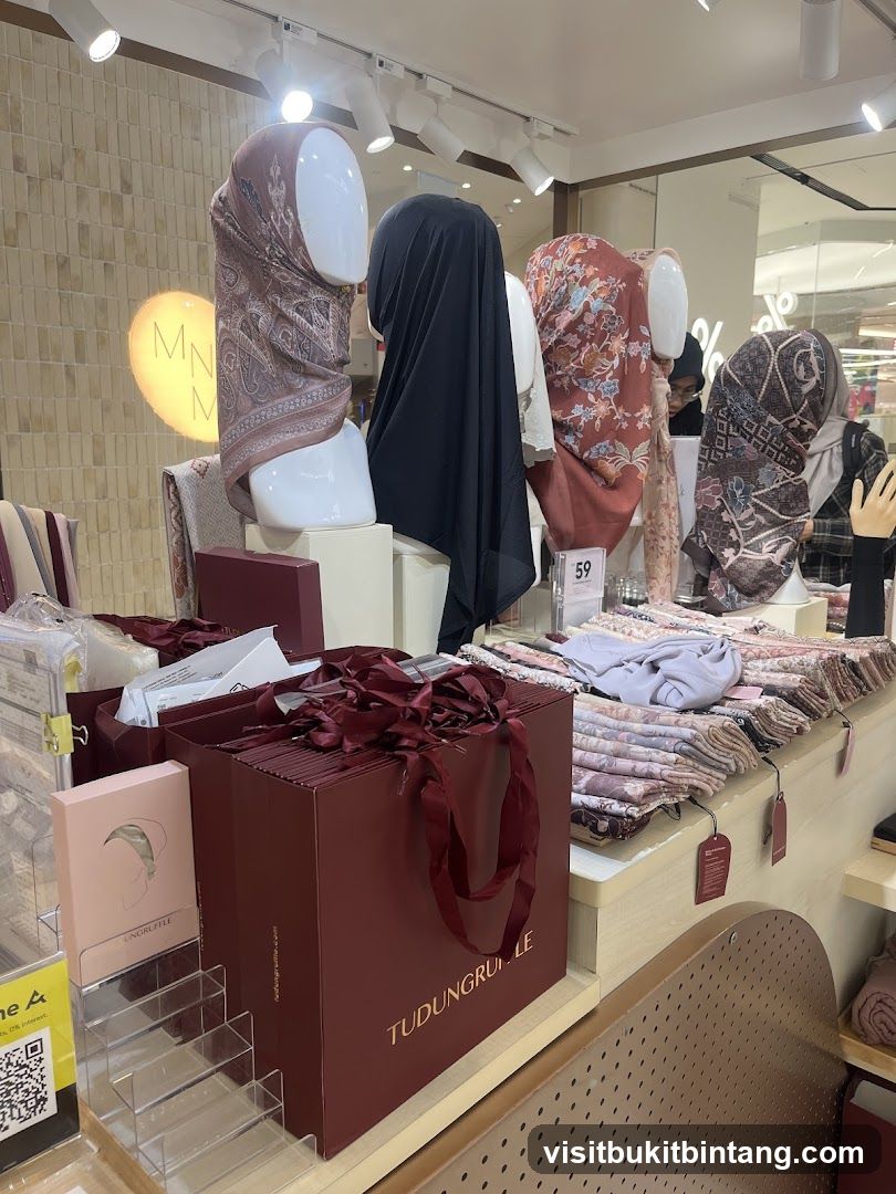 Display of Scarves and Bags