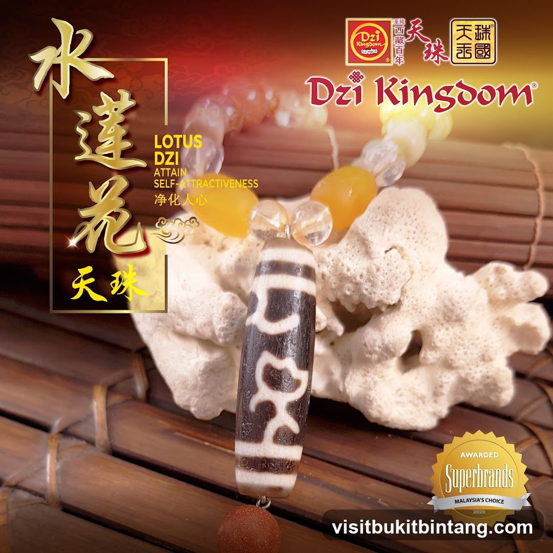 Dzi Kingdom Lotus Dzi Bracelet