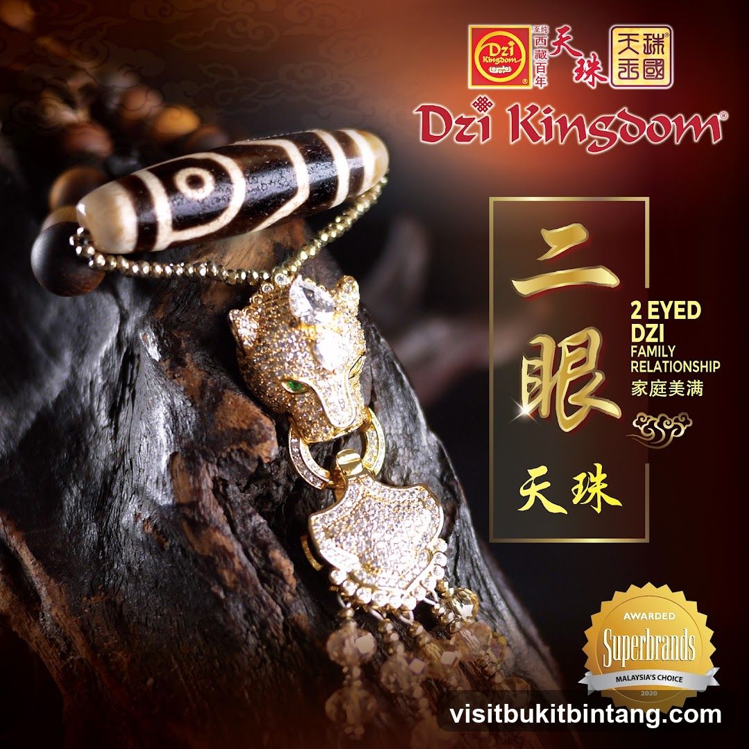 Dzi Kingdom 2 Eyed Dzi Bracelet