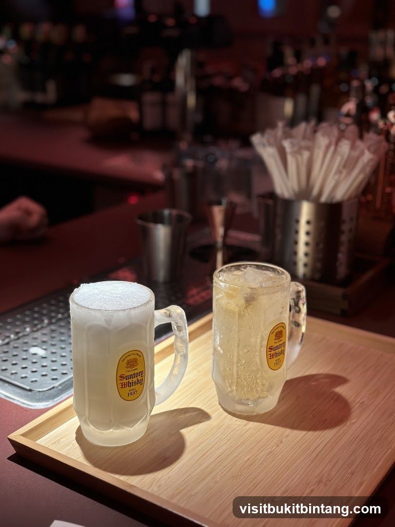 Two Suntory Whisky Drinks