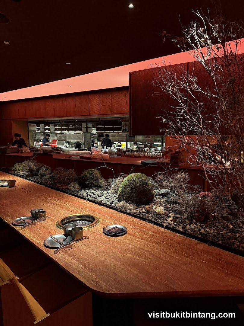 Restaurant Interior with Open Kitchen