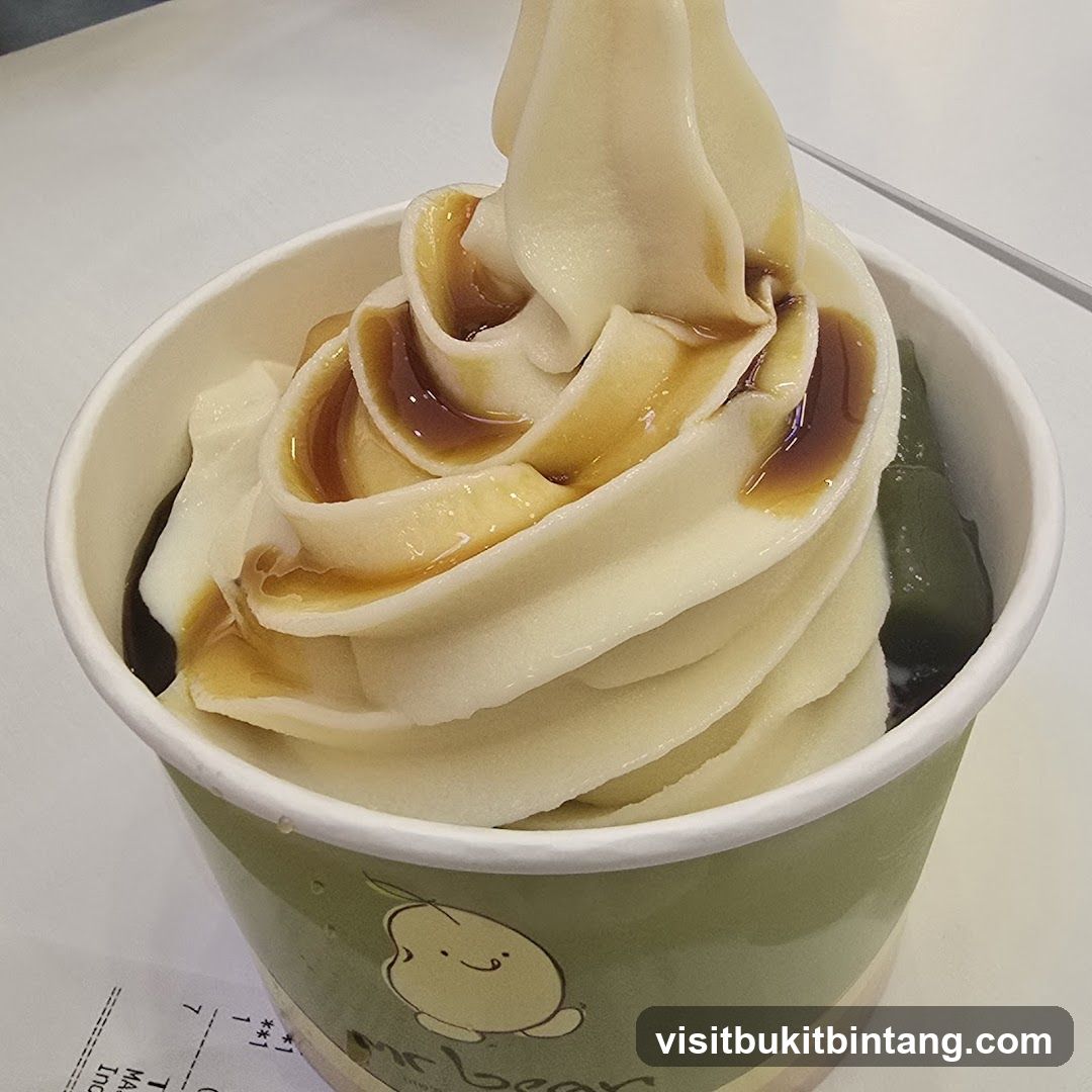 Soft Serve Ice Cream with Syrup