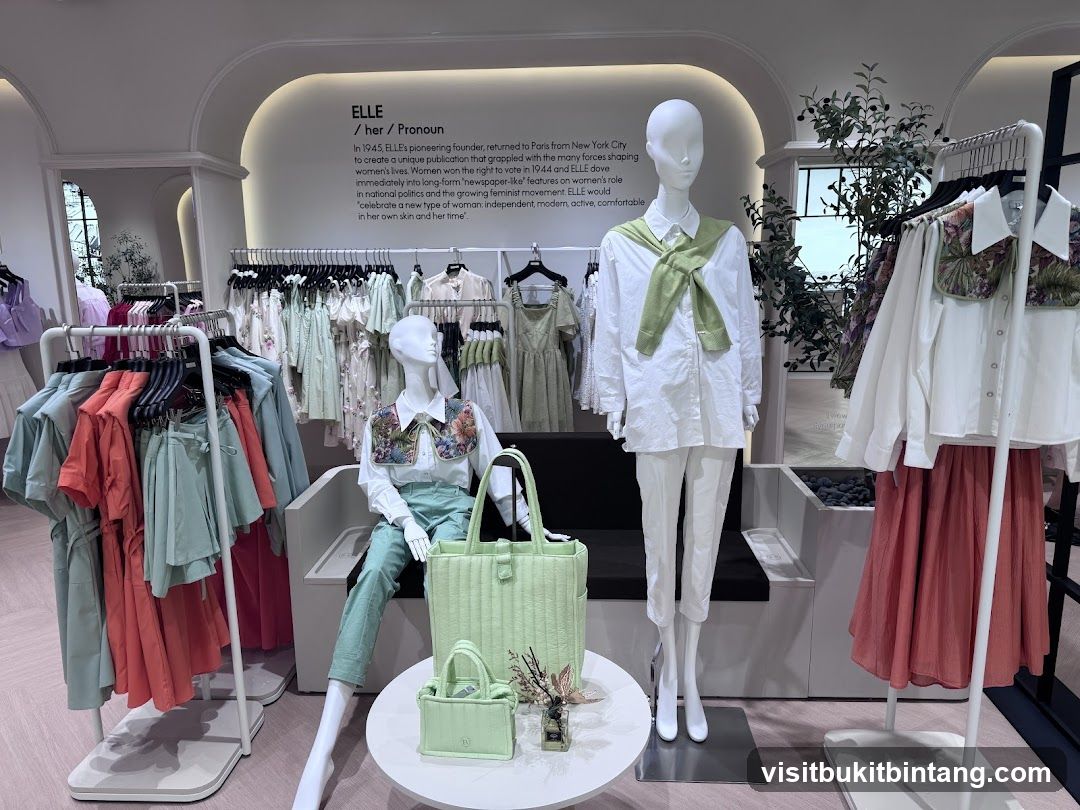 Fashion Display with Mannequins and Clothing Racks