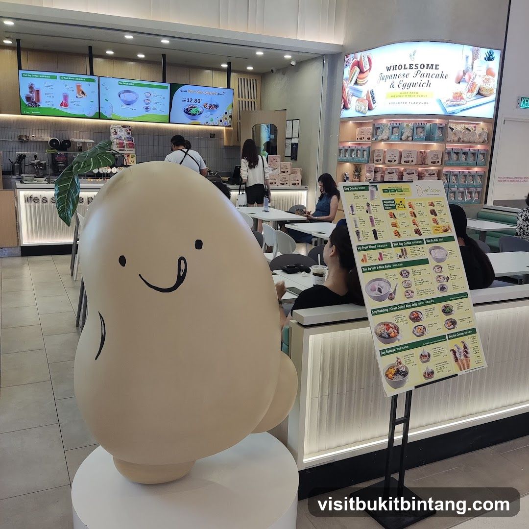 Cafe Interior with Menu and Mascot