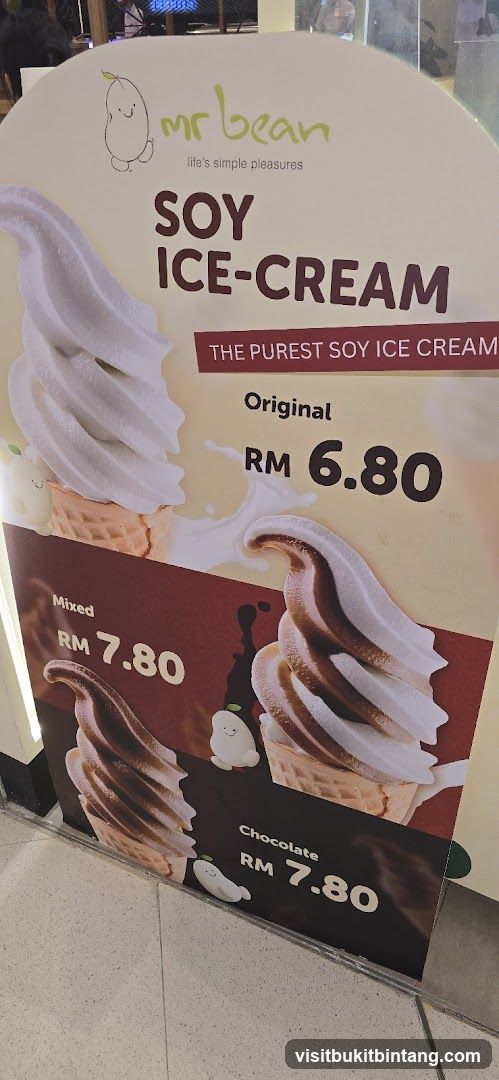 Mr Bean Soy Ice Cream Menu