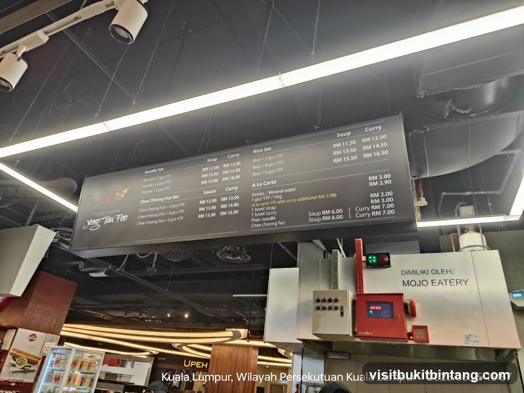 Yong Tau Foo Menu