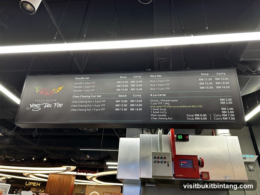 Pulau Ketam Yong Tau Foo Menu