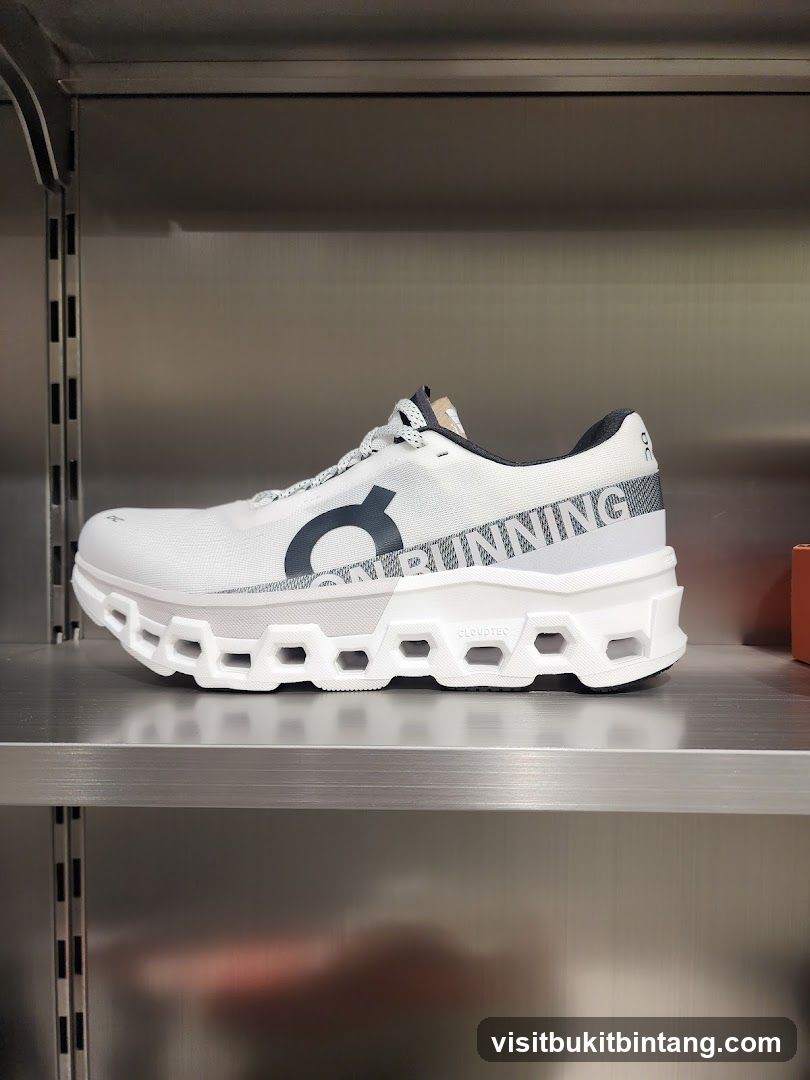 Running Shoe on Display Shelf