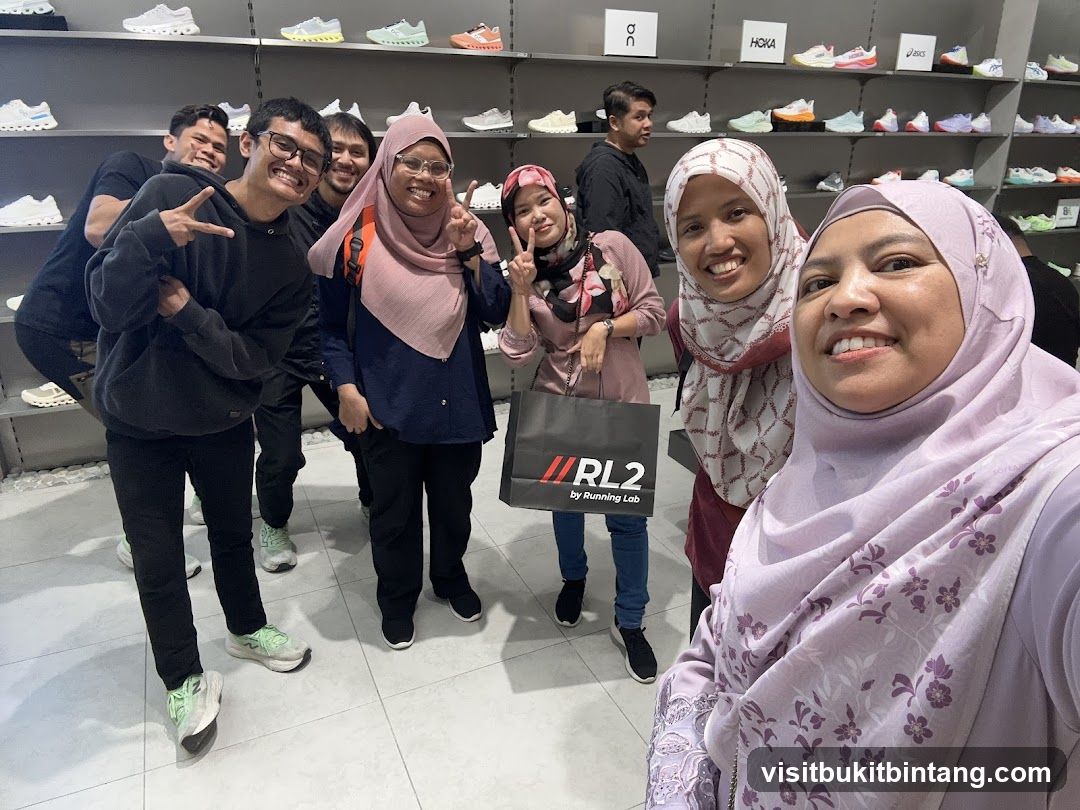 Group of people in a shoe store