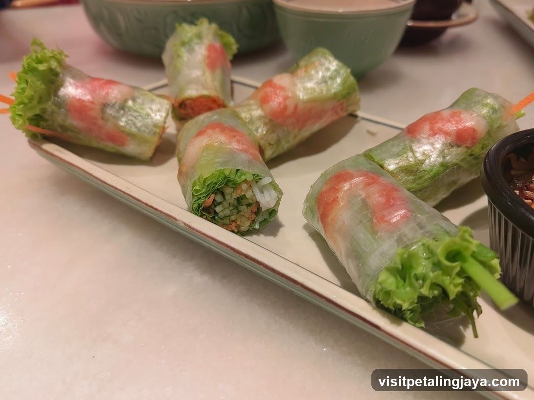 Spring Rolls on a Plate