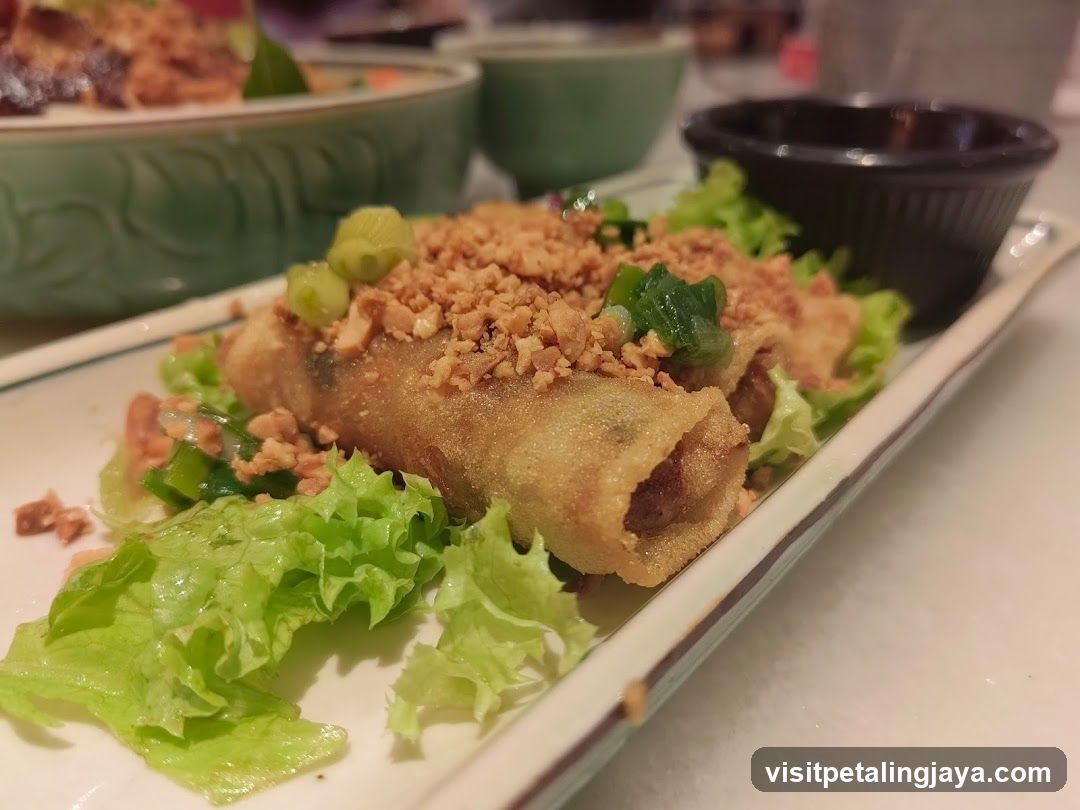 Fried Spring Rolls with Crispy Toppings