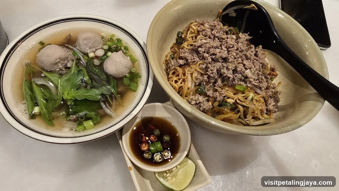 Asian Noodle and Soup Meal