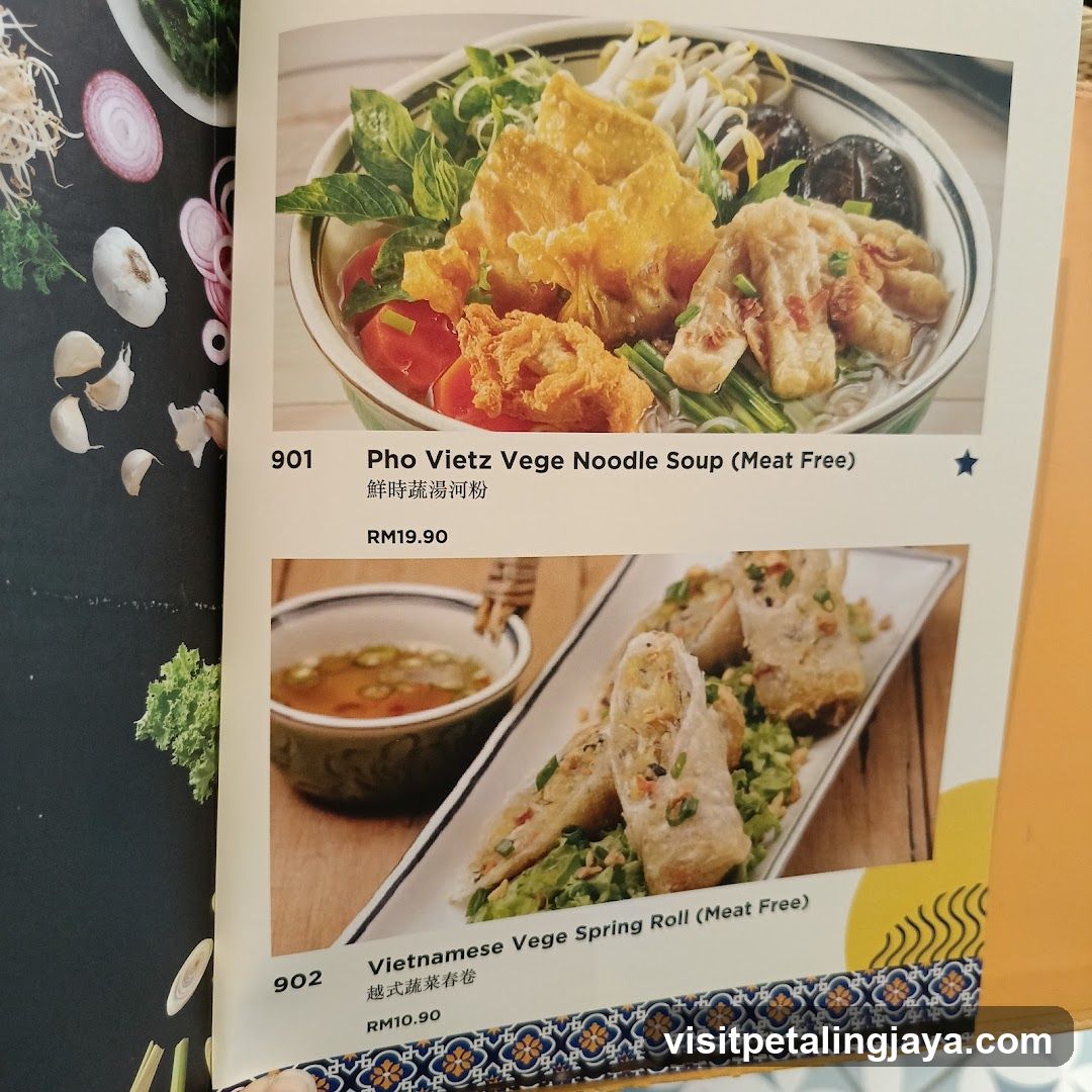 Vietnamese Noodle and Spring Roll Menu
