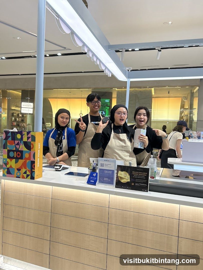 Staff at a counter