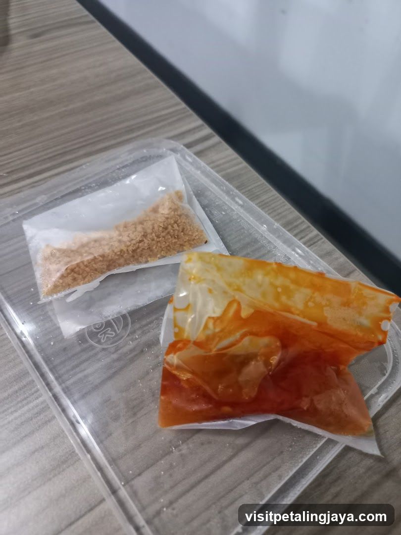 Condiment Packets on Tray