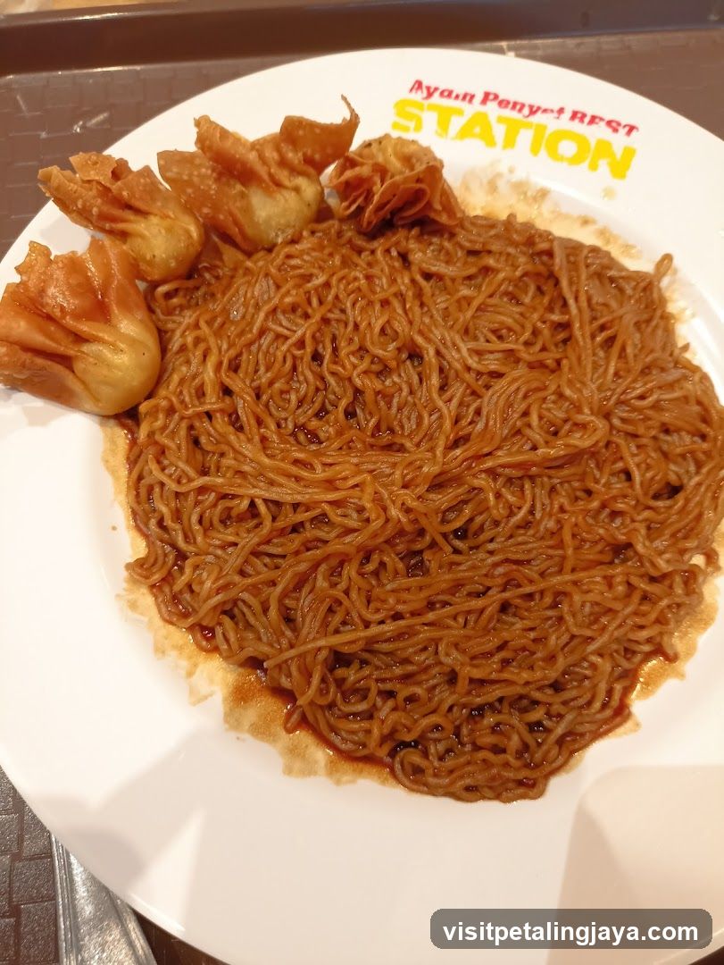 Noodle Dish with Side Items