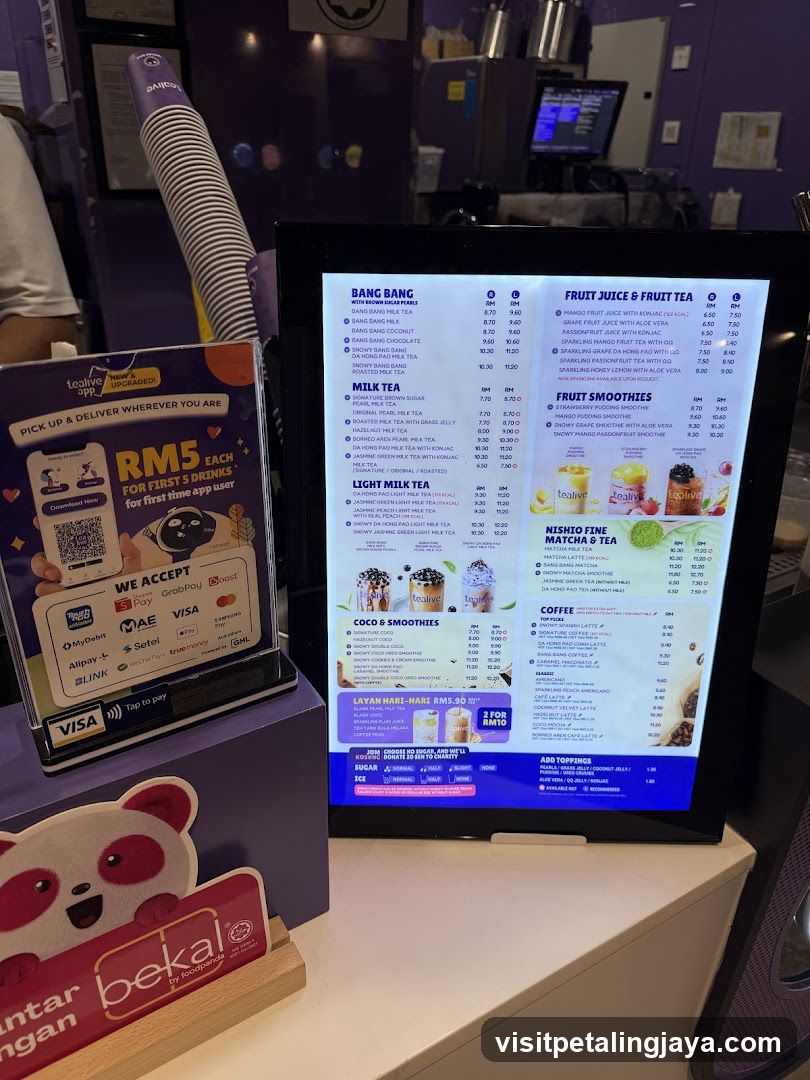 Beka Tea Menu Display and Payment Station