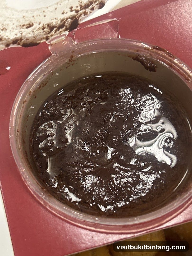 Chocolate dessert in a container