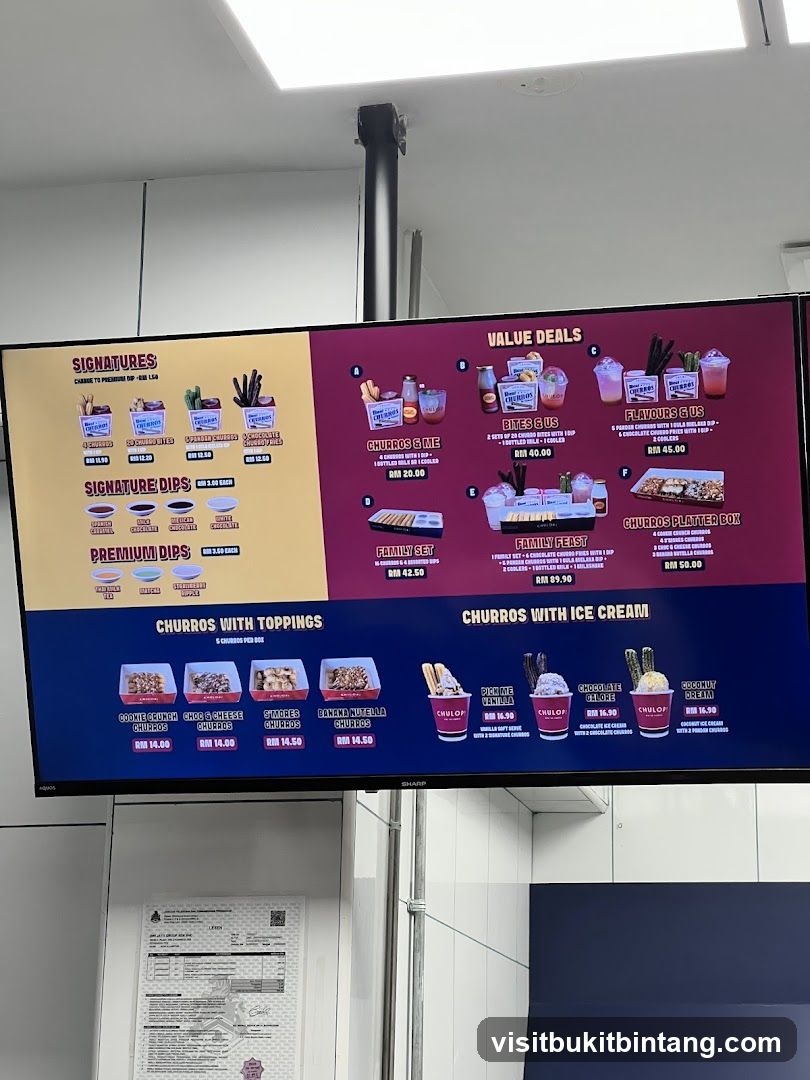 Churros Menu