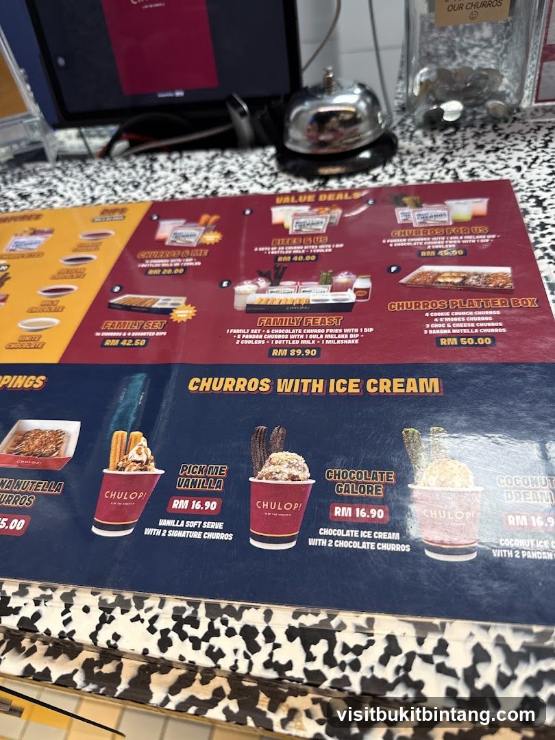 Churros Menu