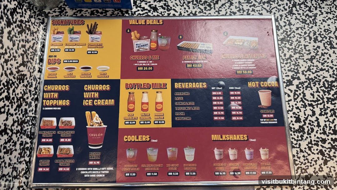 Chulop Menu