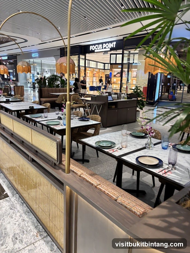 Restaurant Seating Area with Storefront in Background