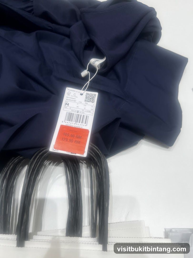 Navy Dress with Price Tag