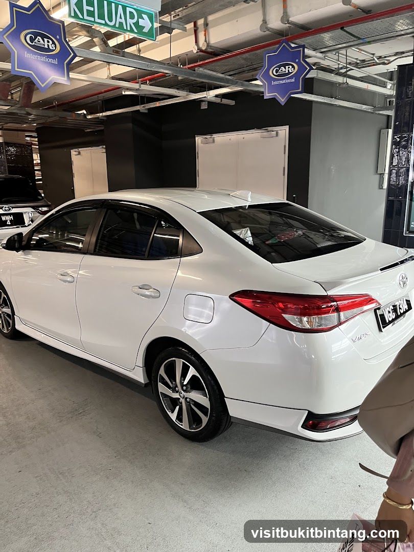 White Sedan on Display