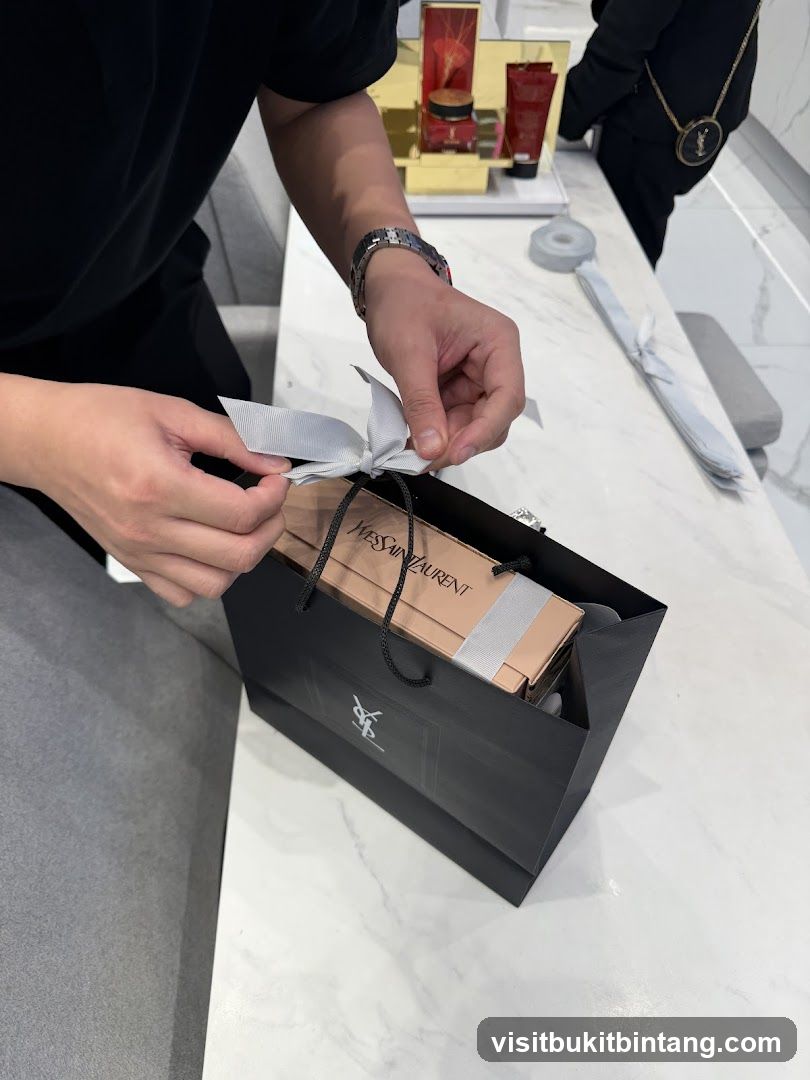 Gift Bag Being Tied