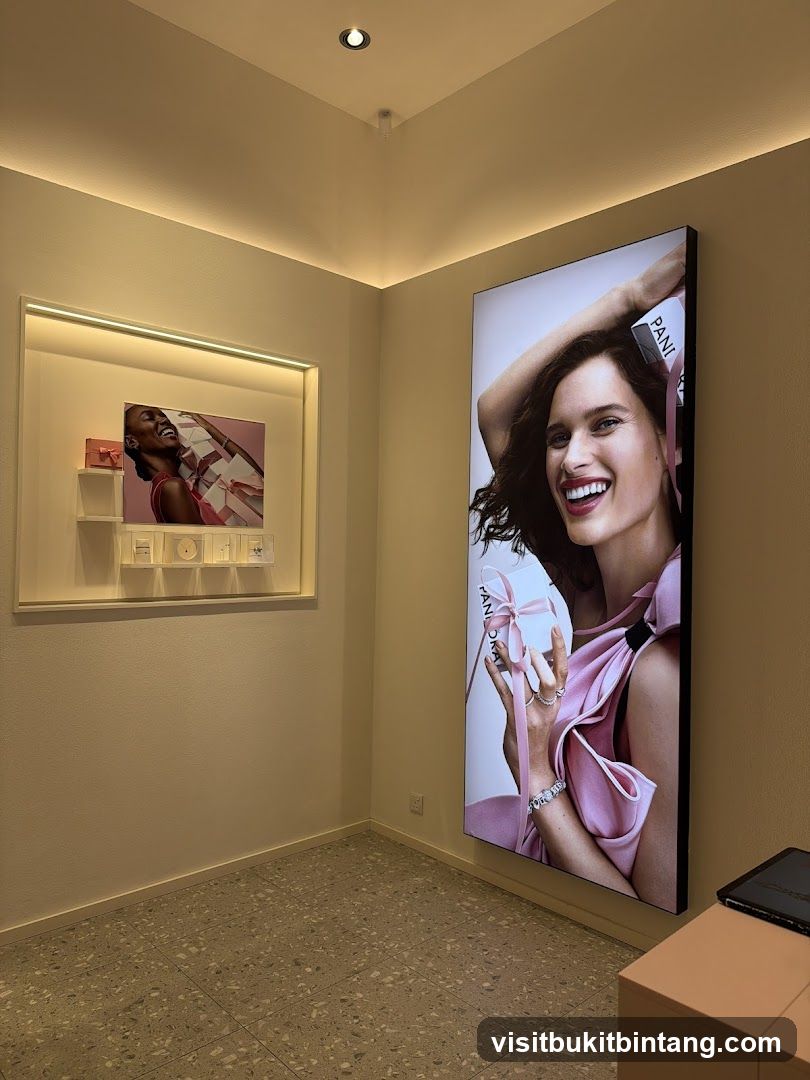 Store Interior with Advertising Display