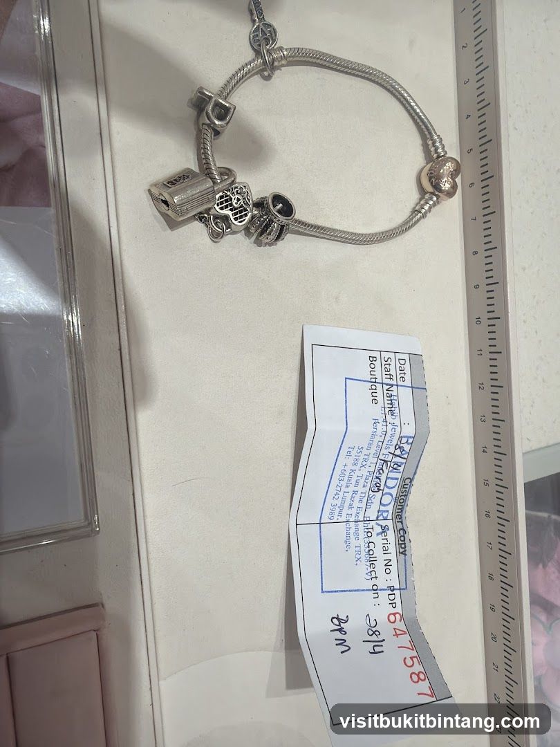 Pandora Bracelet with Receipt