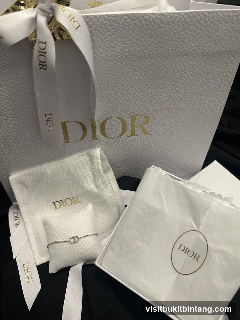 Dior bracelet and packaging