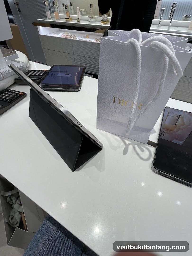 Dior Shopping Bag and Tablet