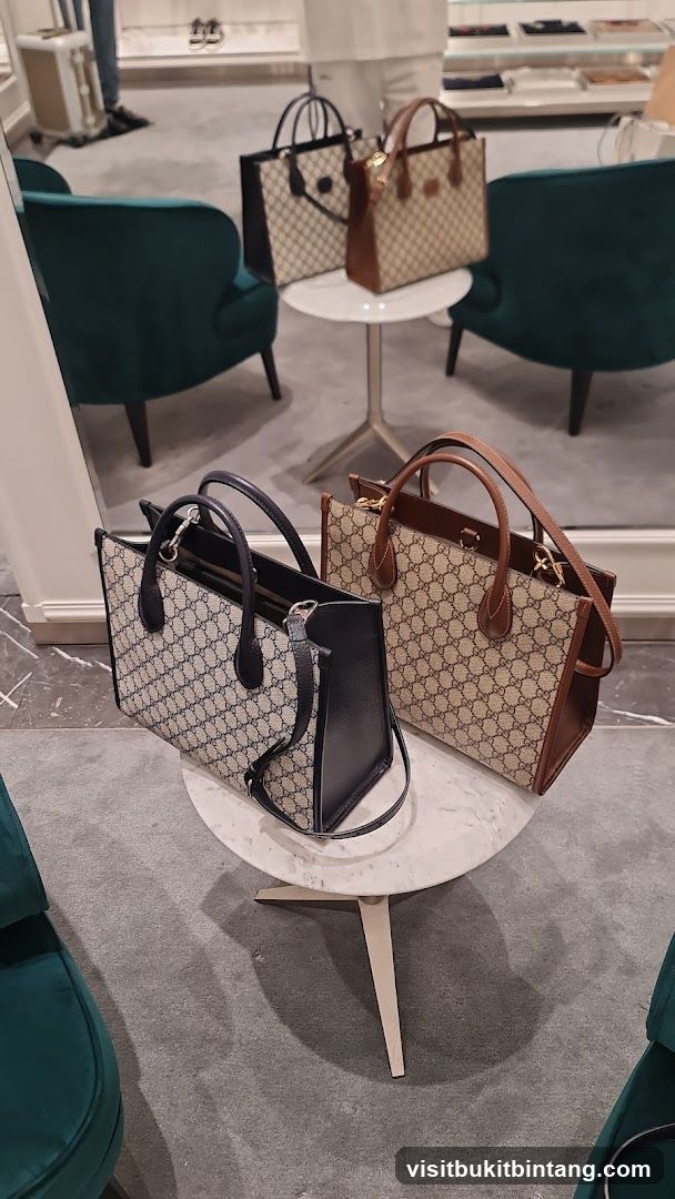 Designer Handbags on Display