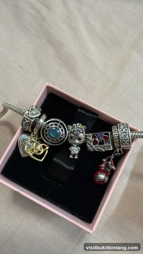 Charm Bracelet with Marvel Themed Charms