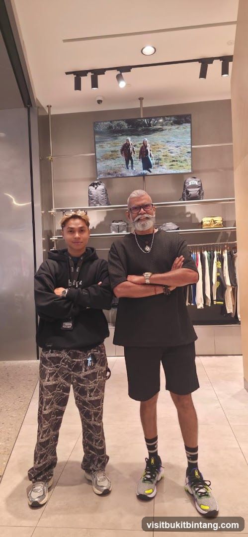 Two Men Posing in a Store