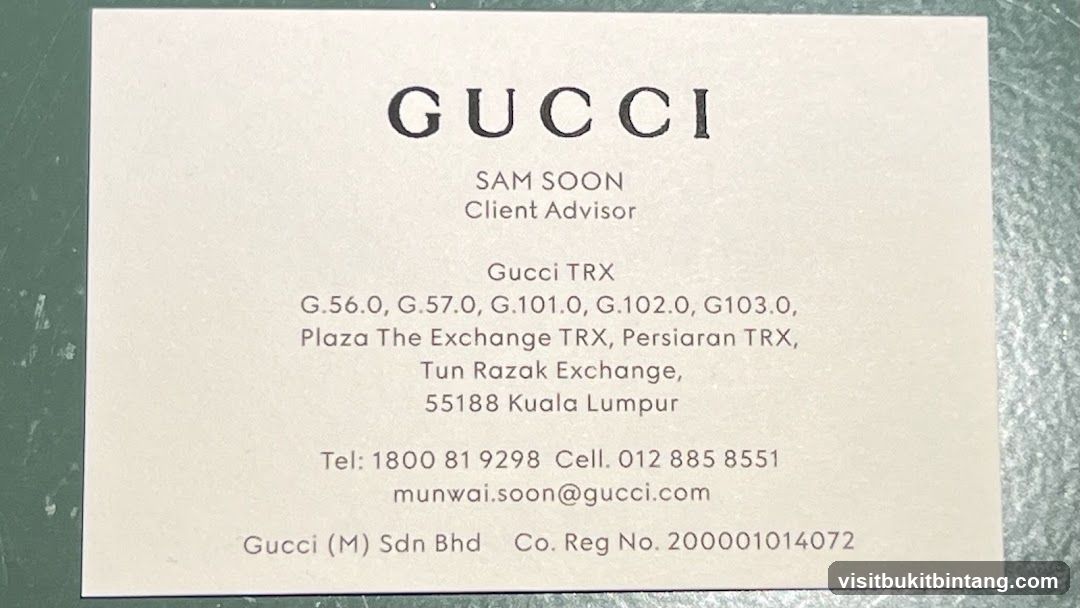 Gucci Business Card