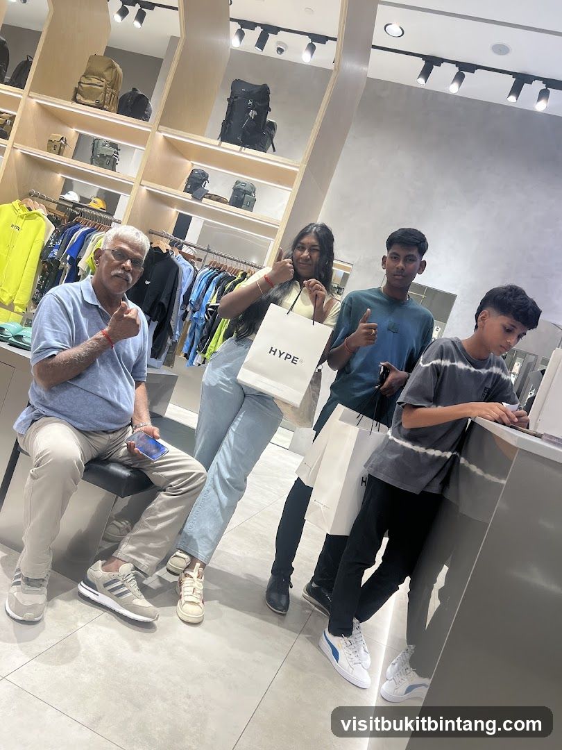 People in a clothing store