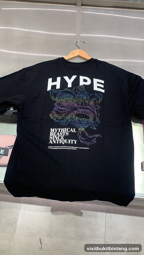Black T-shirt with graphic print