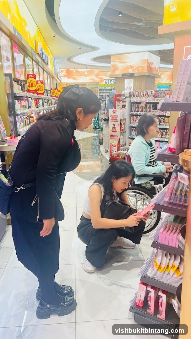 People shopping for cosmetics