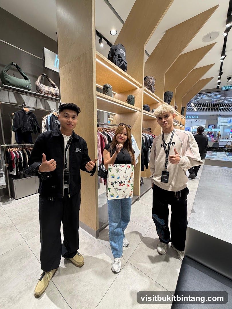 People in a clothing store