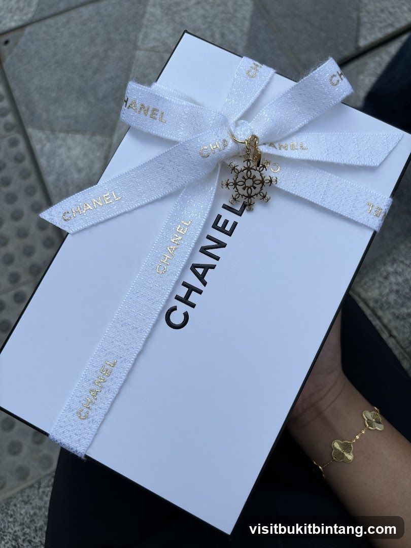 Chanel Gift Box with Snowflake Charm